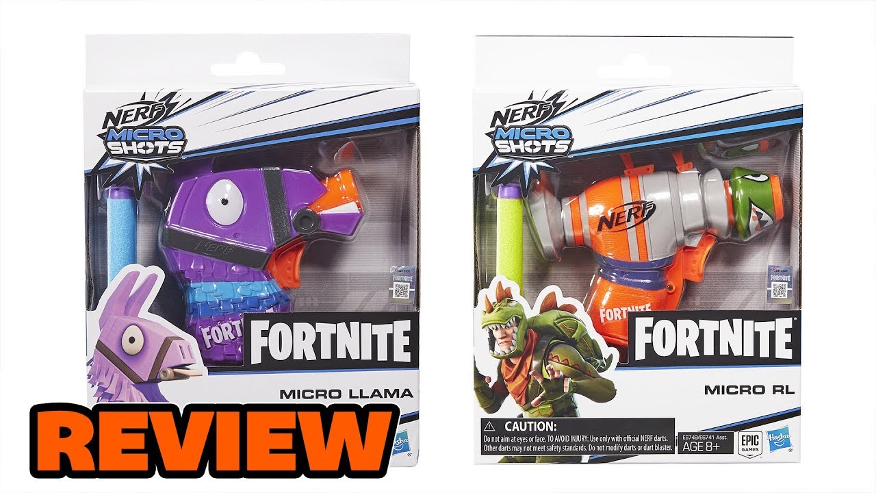 Distrahere Manhattan Tåler REVIEW] Nerf Fortnite 2019 "Micro Shots" Micro Llama and Micro RL - YouTube