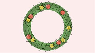 Christmas wreath | Adobe Illustrator