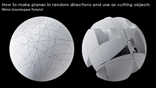 How to make planes in random directions and use as cutting objects in Rhino Grasshopper