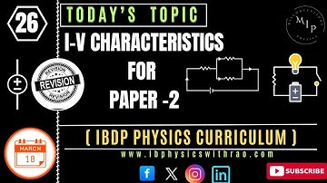 26. [ IV CHARACTERISTICS] Two resistors X and Y are connected in series to a cell   [ NOV 2024, TZ0]