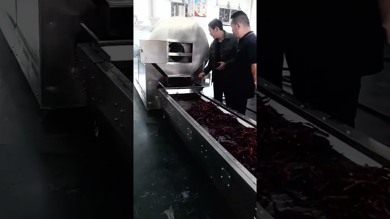 Stir-roasting machine line stir-roasting chili