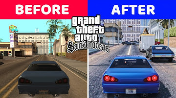 GTA San Andreas Best Realistic Graphics Mod For Low End PC (2GB Ram) No Graphics Card!