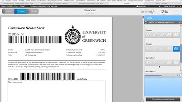 Rubric on Moodle Example
