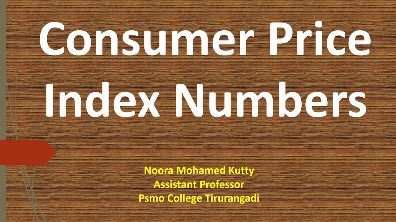 Consumer Price Index Numbers