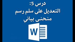 درس5: التعديل على سلم رسم منحنى بياني Word