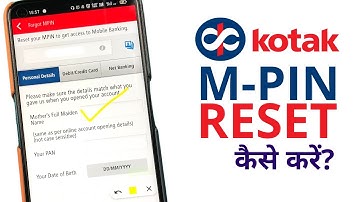 How to Change or Reset M PIN of Kotak Mahindra Bank Account?