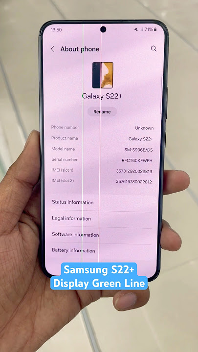 Samsung Galaxy S22  Green Line issue 🥺 #greenline #display #samsung #samsunggalaxy #displaygrenline
