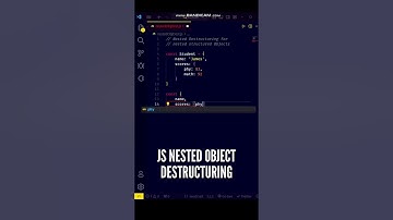 ‎😃‎😃 JavaScript Nested Destructuring for Objects with Nested Structures #shorts #javascript #coding