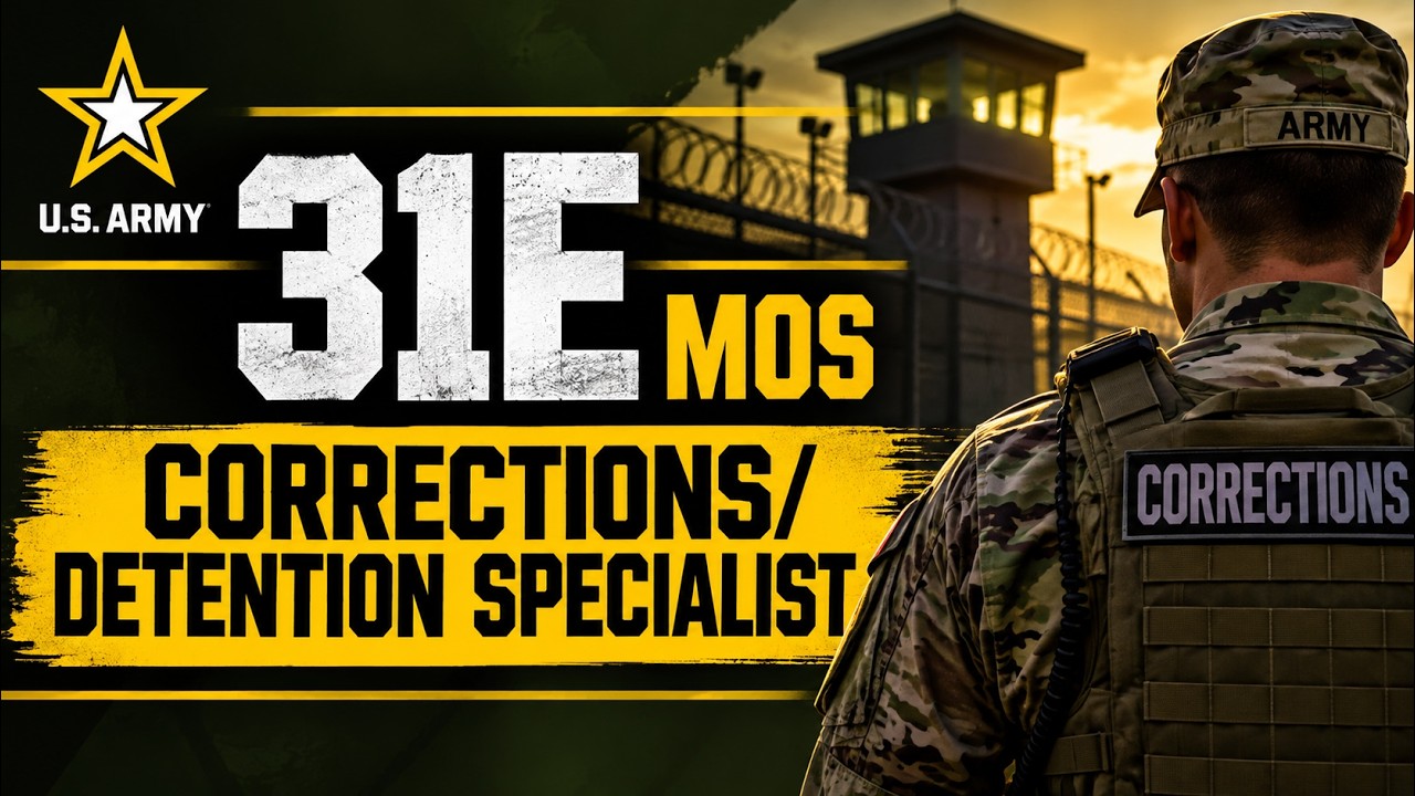 US Army 31E MOS | Corrections/Detention Specialist - YouTube