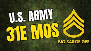 US Army 31E MOS | Corrections/Detention Specialist