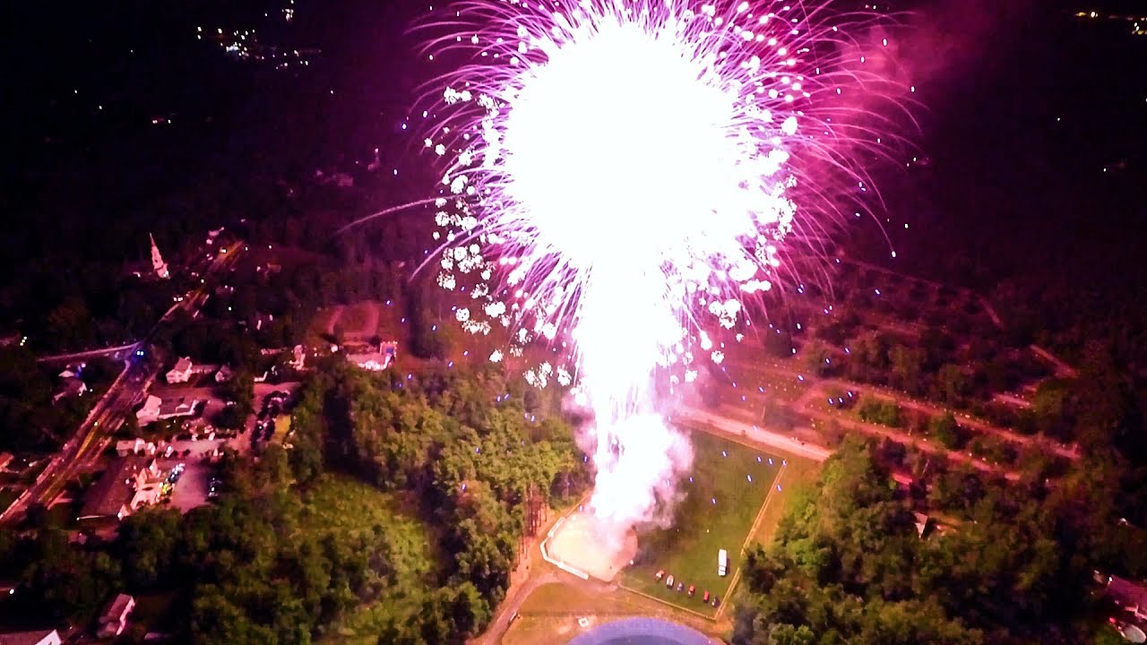 Wilmington, MA 4th of July Fireworks Aerial Footage YouTube