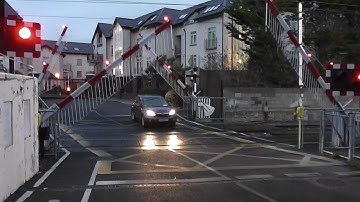 Claremont Road Level Crossing - IE 8300 and 8510 Class Dart Trains
