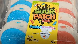 Sour Patch Kid's Frosted Cookies... Cherry & Blue Raspberry Taste Test/Review