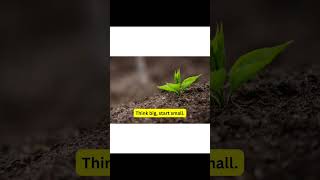 Think big, start small.#motivation #shorts #reels #mindset #success #dailyquotes #successmind#quotes