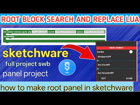 Sketchware Root Block Full Tutorial | GG Script | One Device | CPP Search Replace | Panel Project