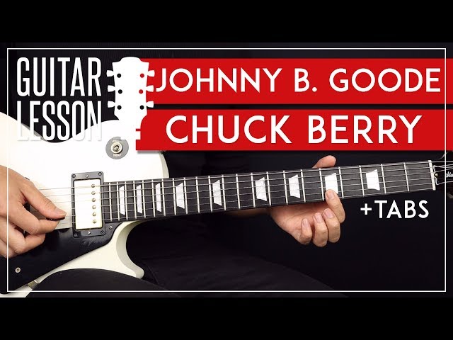 Johnny B Goode Guitar Lesson 🎸 Chuck Berry Blues Guitar Tutorial |Solo + TAB| class=
