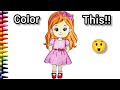 How To Color a Cute Girl Step by step 😍 | Cute Girl Coloring easy | Coloring Tutorial