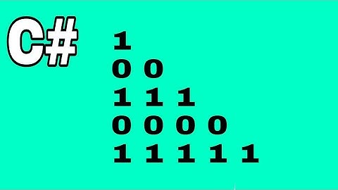 #11 C# Number pattern  (0 and 1)