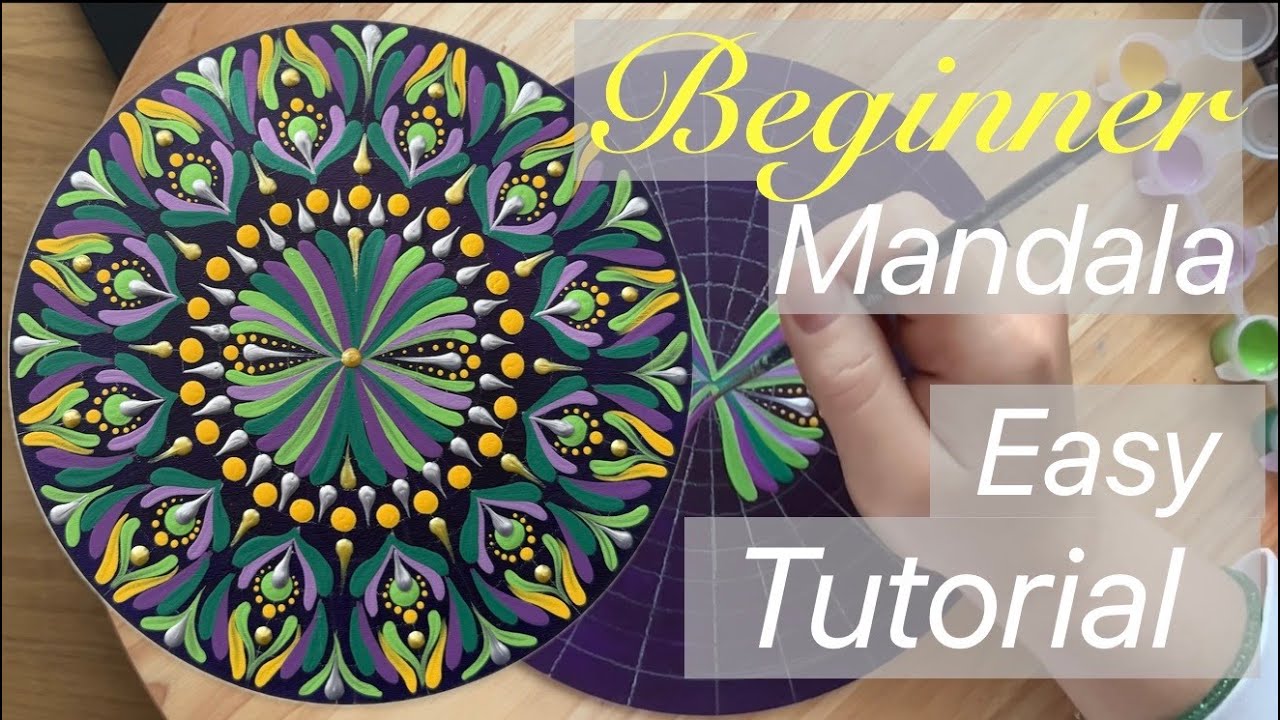 Простой урок по созданию мандалы «Ирис» размером 20 см ✨ Подходит для начинающих 😊 #мандала #урок...