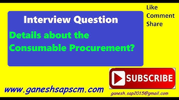 Details about the consumable procurement #sapmminterviewprepration #sapmminterviewquestions #s4hana