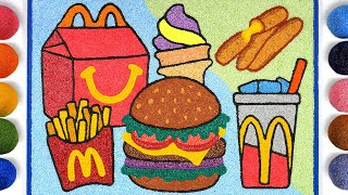 Fast food Hamburger Clay Coloring, McDonald's | Menggambar Dan Mewarnai Makanan cepat saji