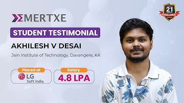 Embedded Systems Full Course | Akhilesh V Desai Placed at LG Soft via Emertxe