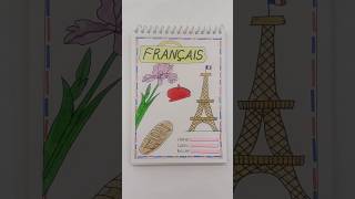 French Front Page Design for School Project 🇫🇷 | Easy & Creative Cover Page Idea Design #3 | #shorts