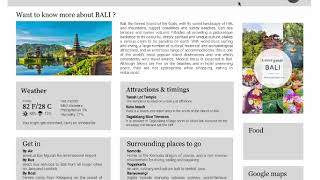 Travel website prototyping in InVision