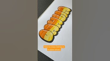 How to draw bubble letters #fyp #youtubeshorts #name #foryou