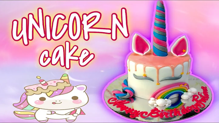 Simple RAINBOW UNICORN CAKE | easy step by step TUTORIAL