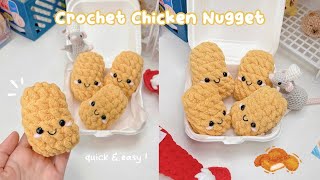 How to Crochet a Chicken Nugget 🍗 Easy Amigurumi Tutorial / Beginner-Friendly Crochet l Monua DIY