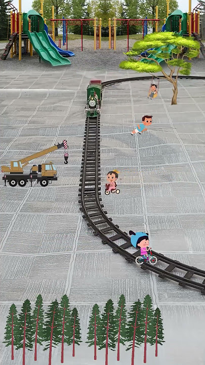 Crane helps lift cycling baby to save from train #train #crane #shorts