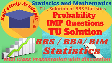 BBS Stat Probability  TU Solution/Imp Questions