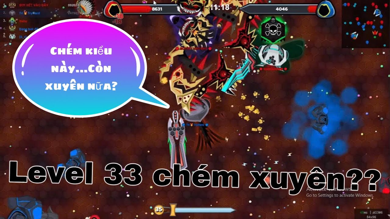 [Evowars#87] Tầm xa của các nhân vật khi chém (Phần 2) Chém xuyên quá đau cho level 33 - LHD Evowars