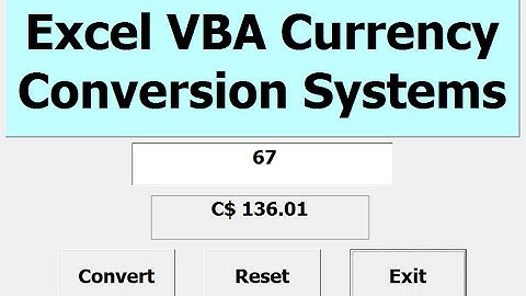 How to Create Currency Converter using Excel VBA