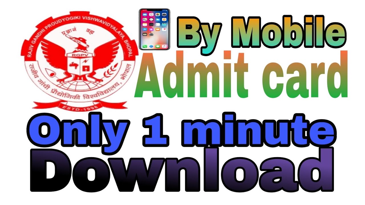 RGPV Admit card 2025 