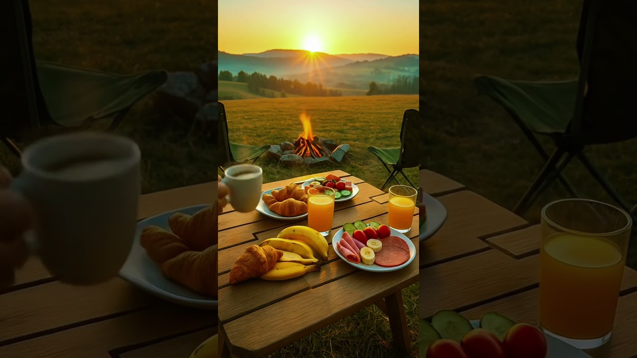A Peaceful Countryside Sunrise Breakfast Scene ☀️