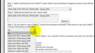 WebCT Course Request