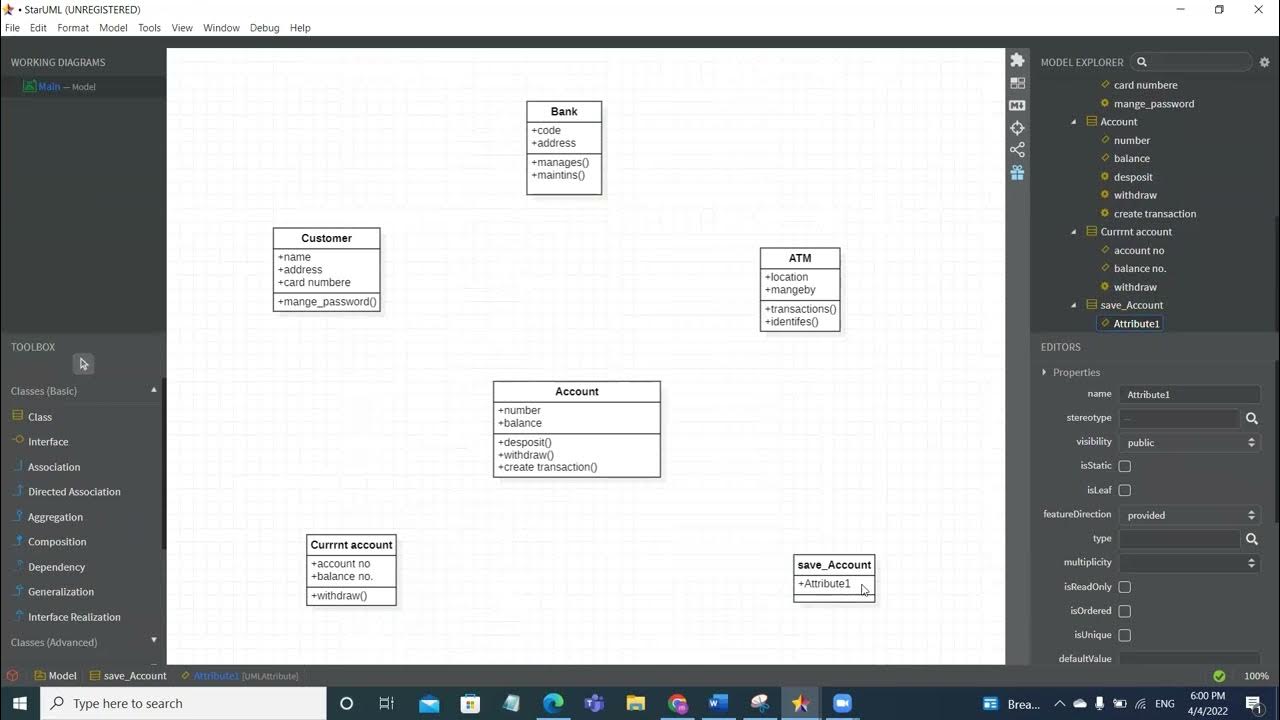 code generation of class diagram in python - YouTube