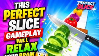 Este juego de Perfect Slice relajará tu cerebro 😳✨ screenshot 2