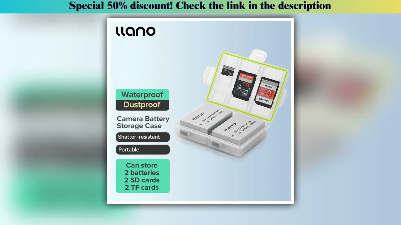 Review llano Camera Battery Box Professional Waterproof Resistant Memory Card Sd Tf Card Protector•