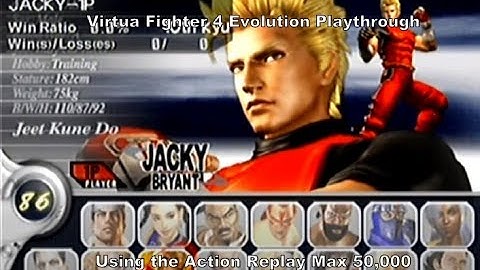 Virtua Fighter 4 Evolution Jacky Playthrough using the Ps2 Action Replay Max 50,000 :D #Playstation
