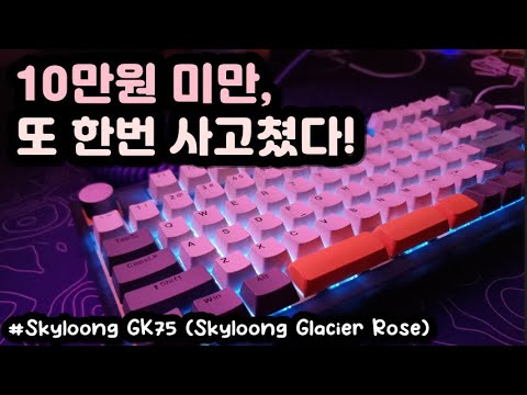 【키보드 리뷰, 자막有】 Skyloong GK75 | 빙하 로즈 스위치 | 핫스왑 기계식키보드 추천 | 노브 2개 달린 홍머병 키보드 추천