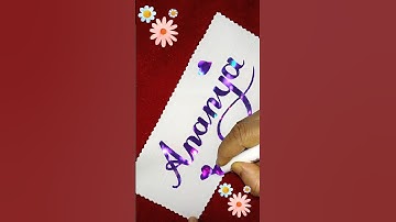 Ananya Name Art in Cursive Writing | magical Calligraphy #calligraphy #short #rashmiseth #ananya