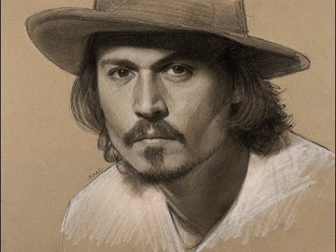 Timelapse Johnny Depp Drawing - YouTube