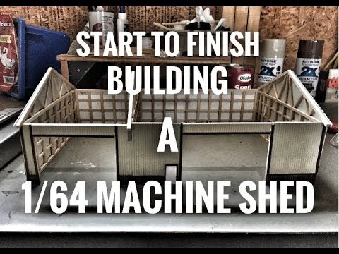 building a 1/64 machine shed - start to finish - youtube