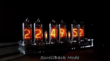 IN14 Nixie Tube Clock. ScrollBack, CrossFade Display Mode