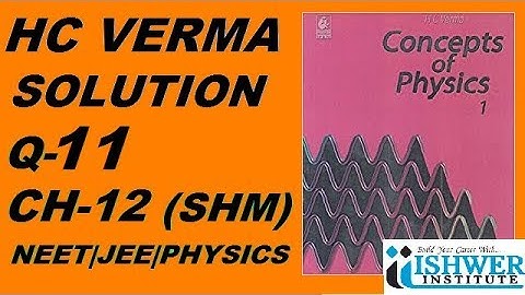 H C Verma - SOLUTION - Chapter 12 - QUESTION 11 - ( Q 11 ) - SIMPLE HARMONIC MOTION (SHM) #ISHWER