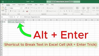 Simple shortcut to break text in Excel cell | Line break in Excel cell