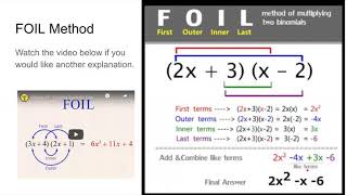 FOIL Method for STEM Quadratics